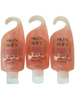 Avon Skin So Soft Soft & Sensual Shower Gel  5 Oz. lot 3 Hang bottles Bath
